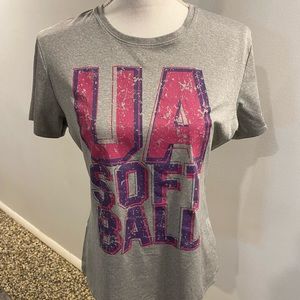 {Under Armour} short sleeve crew neck softball top